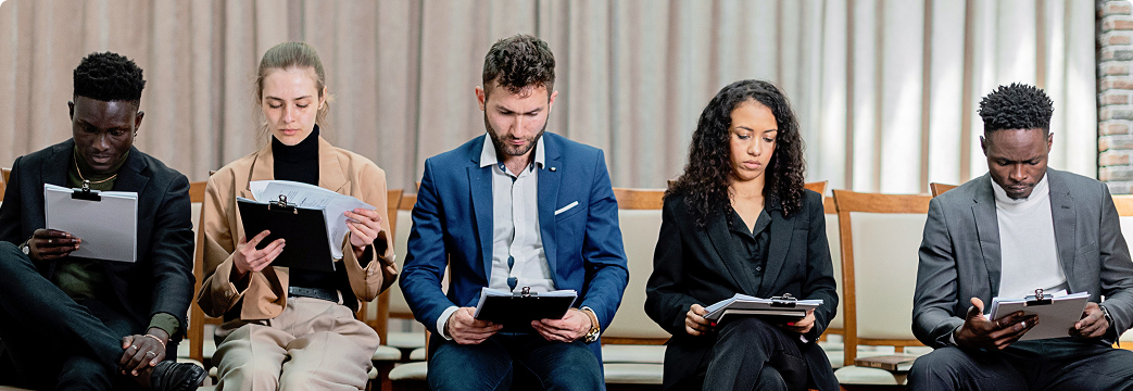 Professionals waiting for interviews — Talenvy talent acquisition